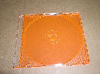 200 5.2mm SLIM JEWEL CASES W/ ORANGE TRAY- PSC16ORG