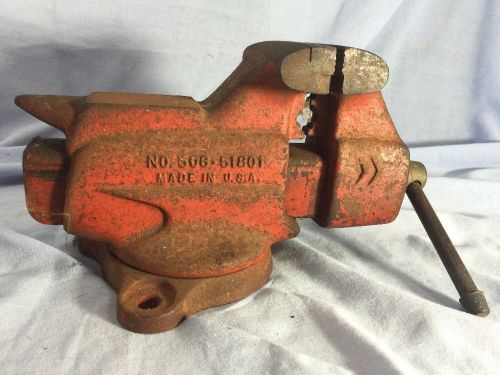 Vintage CRAFTSMAN Swivel Vise w Anvil &amp; Pipe Jaws 506-51801 USA