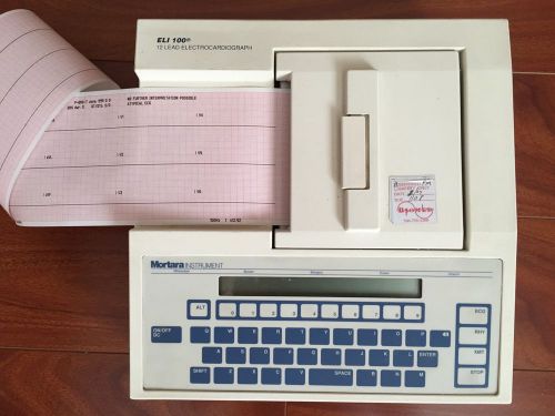 Mortara Eli 100 EKG Machine W/12-lead Breakout And 9 Spare Printer Rolls