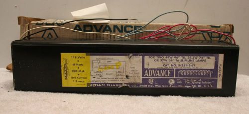 Advance S-251-S-TP  Ballast **NEW in Box** S251STP