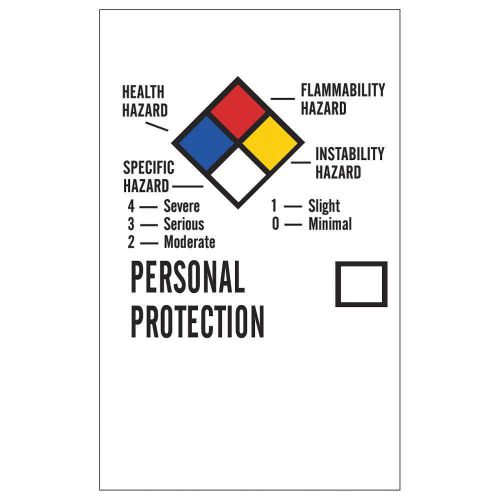 BRADY 99199 NFPA Label, 2 In.H, Paper, 1-1/4 In.W, PK500 NEW