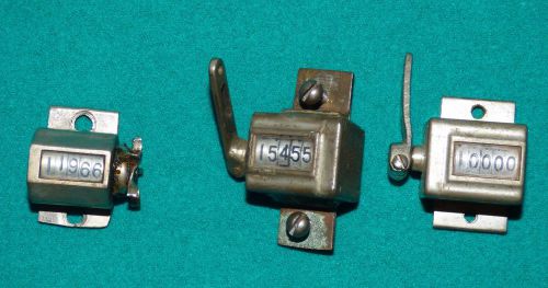 Lot of 3 Vintage Veeder Mechanical Counters