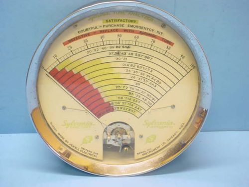 Vintage SYLVANIA TUBE TESTER CHECKER JEWELL PATTERN &#034;538&#034; AIRPLANE DIAL GAUGE