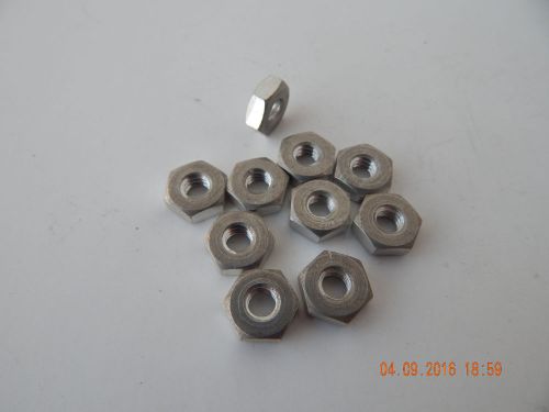 ALUMINUM 12/24&#034; HEX MACHINE SCREW NUTS.. SOLID ALUMINUM.  12 PCS. NEW