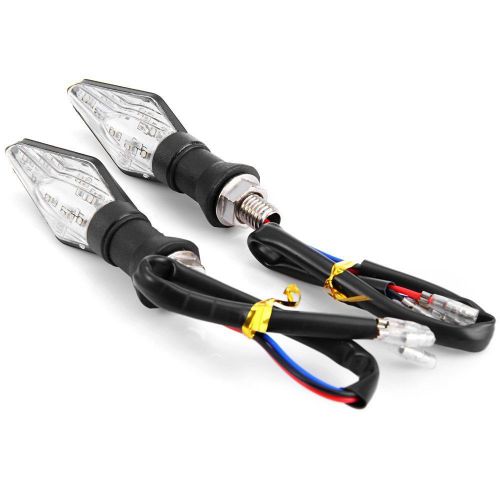 New 2PCS Universal Motorcycle 12 LED Front Turn Signal Blinker Indicators Light