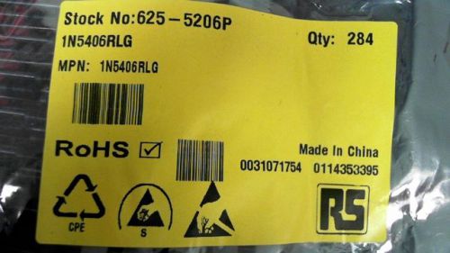 284-pcs standard rectifier 3a 600v on semi 1n5406rlg 1n5406 1n5406rl for sale