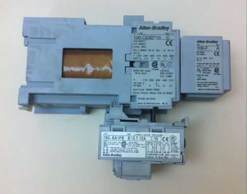 ALLEN BRADLEY 100-C09D*10 CONTACTOR  WITH 193-EA1FB and 100-F