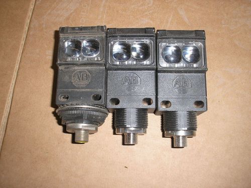 LOT OF 3 ALLEN-BRADLEY 42GRL-9000-QD SER. A PHOTOSWITCH, USED