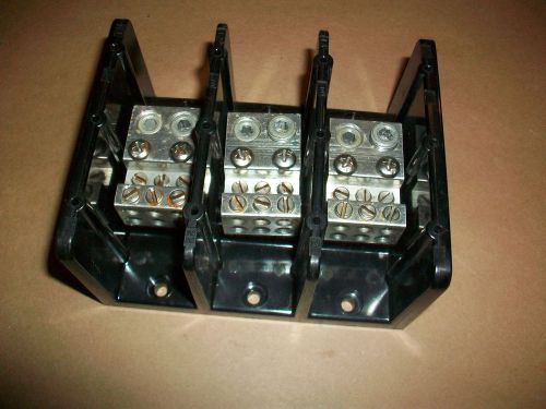 Marathon Power Distribution Block 1433555   3 pole  2 tap Line   6 tap Load