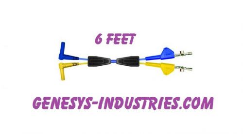 TEST LEADS FOR JDSU ACTERNA HST3000 YELLOW BLUE HST-3001-RX-6 ALLIGATOR CLIP NEW