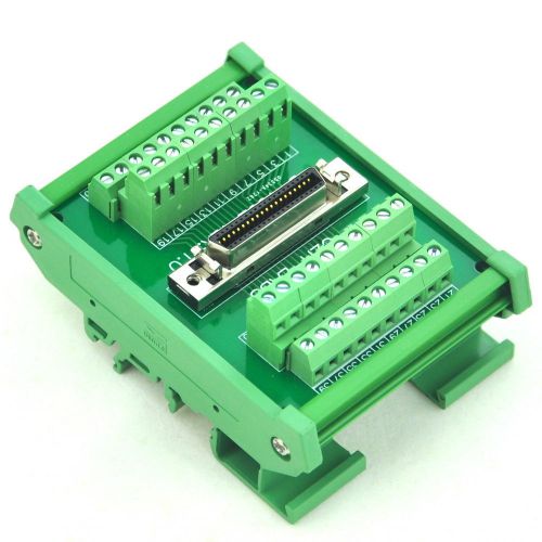 DIN Rail Mount 40-pin 0.05&#034; Mini D Ribbon/MDR Female Interface Module, SCSI.