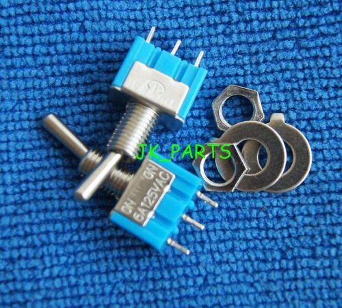 5pcs new mini mts-102 3-pin spdt on-on 6a 125vac toggle switches for sale