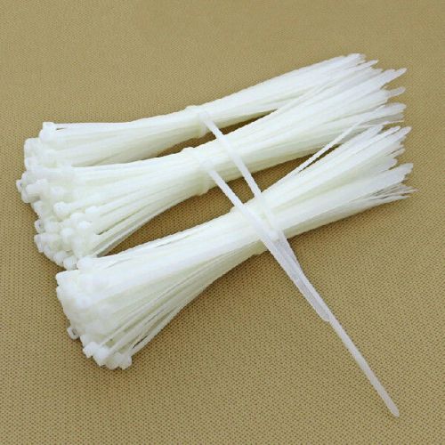 2.5*100mm Locking Nylon Plastic Cable Ties Zip Wire white Cord Wrap 100PCS