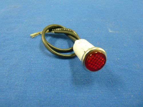 Red Indicator Light Flat Panel Mount 14VDC 1/2&#034; w/ 6&#034; leads