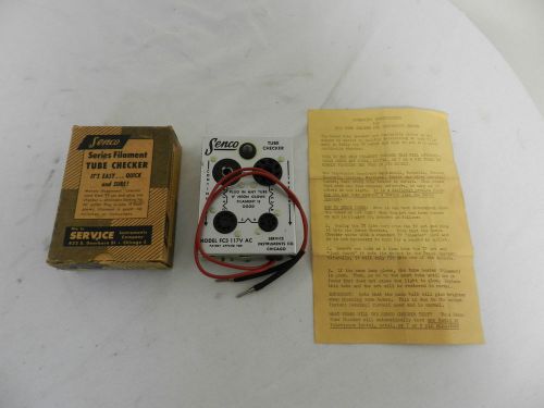 Vintage Senco Tube Filament Tube Checker FC3