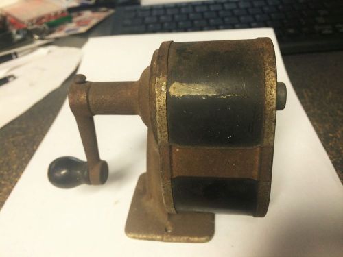 Vtg OLD  PENCIL SHARPENER   Hunt Pen Co Wooden Handle