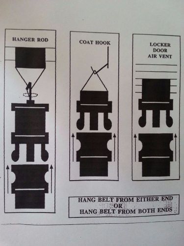 Duty Belt Hanger Kit for 2.25&#034; Bianchi Buckle #90060 Police Military