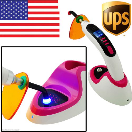 USA 5W Cordless 1400mw LED Dental Curing Light Lamp+Teeth Whitening+Light Meter