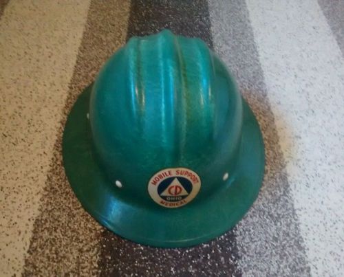 Vtg BULLARD HARD BOILED HARD HAT HELMET nice condition Fiberglass Metal Rivits