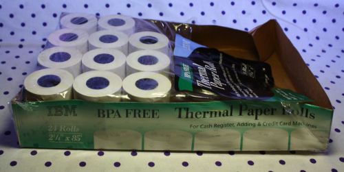 IBM 11 Thermal Paper Rolls 2 1/4&#034; X 85&#039; BPA Free POS Cash Register Credit Card