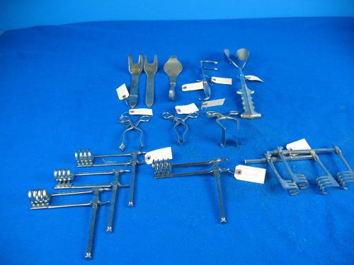 Huge Lot of Surgical Retractor Sklar V Mueller WEITLANER Temple Fay 4 x 3 Prong