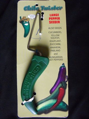 Chile Twister Large Pepper Seeder - Green Handle Kitchen Prep Jalapeno &amp; Squash