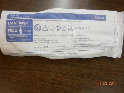 LMA 128050 Unique Laryngeal Mask Size 5 NEW! - 1pc