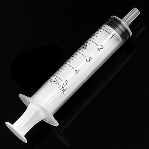 5ml Disposable Plastic Sampler Syringe For Measuring Hydroponics Nutrient x20 SN