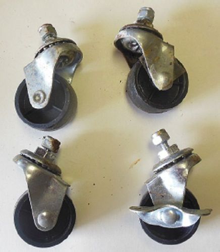 4--2-1/2&#034;  Casters w/ 1/4&#034; stem polyurehane -wheels 1-1/2&#034; diamenter (B)