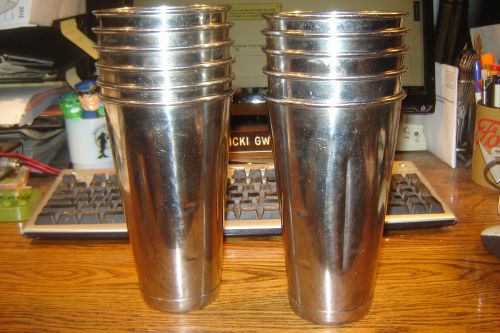 Set/5 Stainless Steel Malt / Milkshake / Blender /  Cocktail Mixing Cup