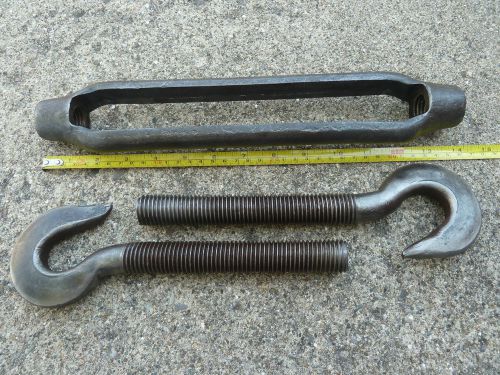 Vintage large Hook to Hook Turnbuckles Heavy duty Turnbuckle. 14&#034; Body