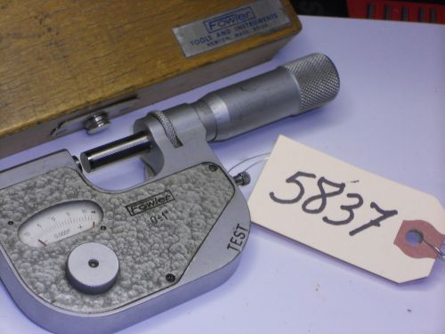 FOWLER 245-001 INDICATING MICROMETER IN BOX, 0-1&#034; CAPACITY, CARBIDE