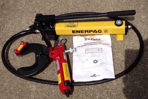 HK Porter Hydraulic Cutter head Set NEW! ENERPAC 2 Speed Pump 8913CN Cutterhead