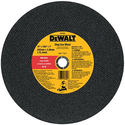 DEWALT ACCESSORIES - Cutting Wheel, 14-In. x 7/64-In. x 1-In.