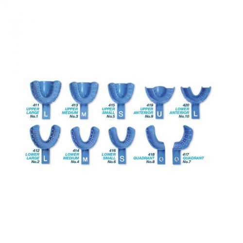 Dental disposable impression trays lower anterior rim lock 10pcs/pk us brand for sale