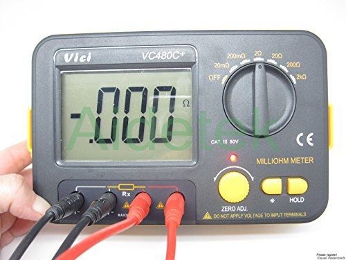 AideTek Precision Milliohm Meters vs 4 wire kelvin clip 0 adjust large LCD