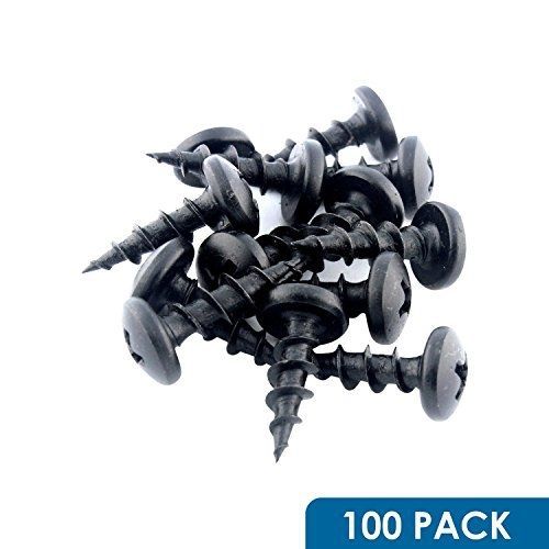 Rok #10 x 5/8&#034; Deep / Coarse Thread Phillips Pan Head Screws Black Phosphate,