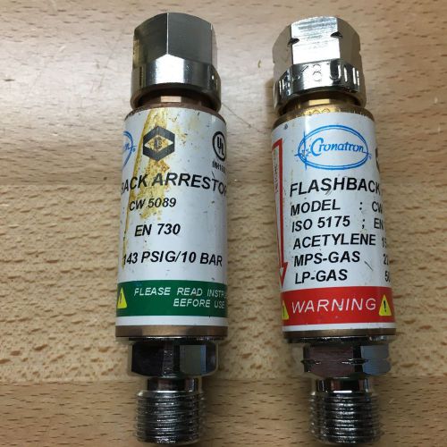 Cronatron Lawson CW5089 &amp;CW509 Oxygen &amp;  Acetylene  Flashback Arrestor new