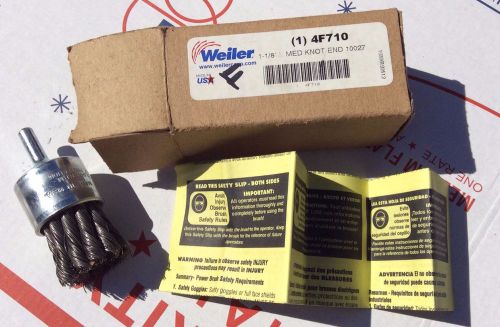 Weiler 1-1/8&#034; knot style wire end brush .014 22,000 rpm&#039;s 10027 for sale