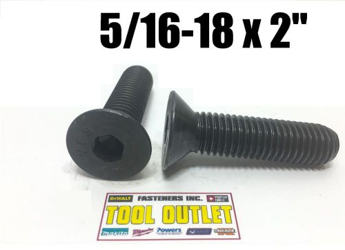 (Qty 250) 5/16-18 x 2&#034;  Flat Head Cap Screw Black Oxide Thread Socket