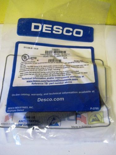 Desco model 19691 wristband 4mm snap jewel elastic dual onyx p-3705 new nip for sale