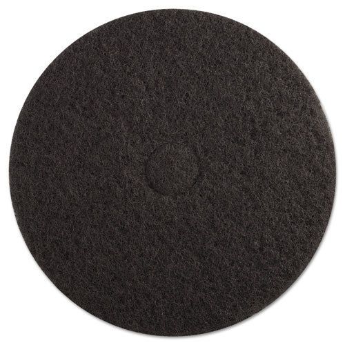 &#034;Standard Floor Pads, 19-Inch Diameter, Black, 5/carton&#034;