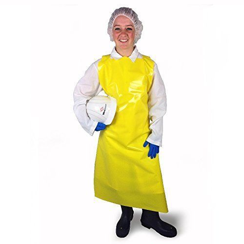 UltraSource 450040 Die Cut VR Aprons, 8 mil, 35&#034; Width x 55&#034; Length, Yellow Pack