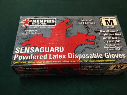 NEW MEMPHIS GLOVES NITRISHIELD POWDERED  NITRIL DISPOSABLE GLOVE SIZE M