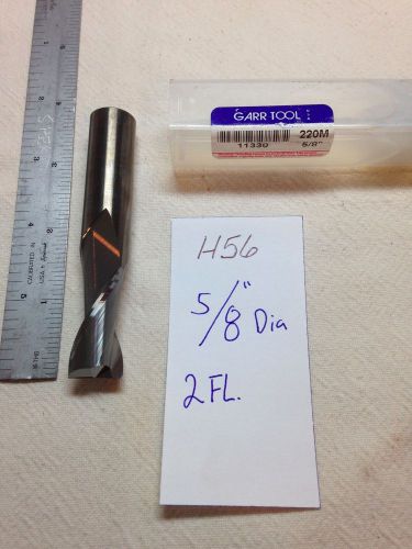 1 NEW GARR 5/8&#034; DIAMETER CARBIDE END MILL. 2 FLUTE. 5/8&#034; SHANK USA MADE {H56}