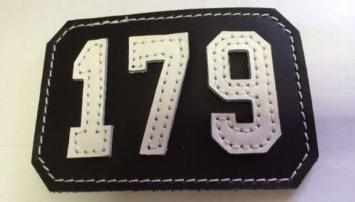 New Yorker Style Insert Type 1 &#034;179&#034; Black Shield / White Raised Letters