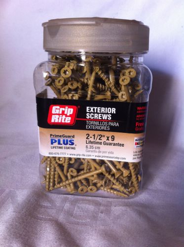 Lot of 6 JAR Grip Rite Exterior Screws 2-1/2&#034;x 9