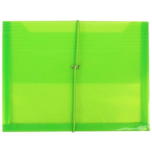 JAM Paper? Plastic Expansion Envelopes with Elastic Band Closure - Letter