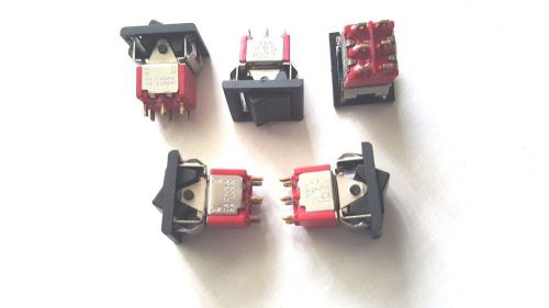 New C &amp; K  Lot of 5 pcs C &amp; K Rocker Switch  7101J51ZQE