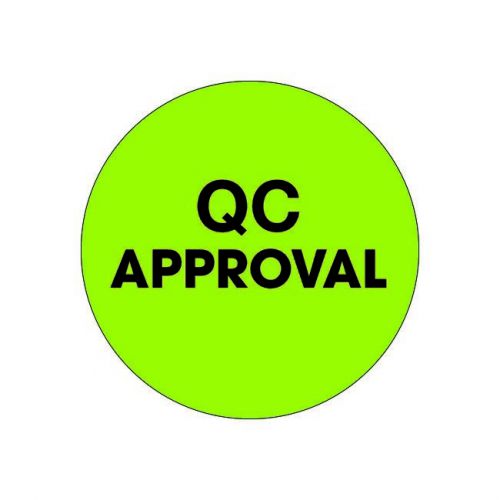 &#034;Tape Logic Labels, &#034;&#034;QC Approval&#034;&#034;, 1&#034;&#034; Circle, Fluorescent Green, 500/Roll&#034;